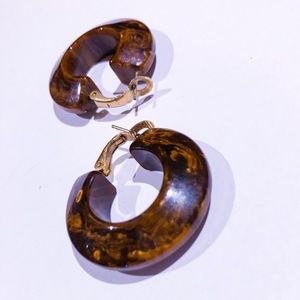thick hoop vintage earrings